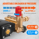 SucceBuy Pressure Washer Pump 3GPM / 4 GPM Shaft Horizontal Triplex Plunger Replacement Power Pumps Kit Compatible with Simpson