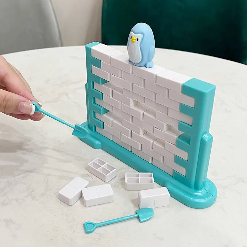 Mini Fun Children Save Penguin Ice Breaker Trap Toys Indoor Board Game Family Part Parent-child Interactive Balance Blocks Gifts