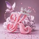 Huacan New Arrivals Diamond Painting Crown Letters  Full Drill Mosaic Butterfly Alphabet Art Wall Decor For Home Craft Kit