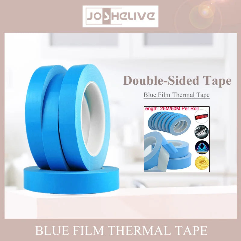 8/10/12/20mm High Quality Double-sided Heat-adhesive Tape Ultra-thin Film For LED CPU GPU Heatsink High Thermal Conductivity New