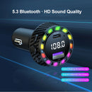 Bluetooth 5.3 FM Transmitter PD30W Auto Wireless USB Schnellladegerät Auto Aux Radio MP3 Player Musik Freisprecheinrichtung Auto-Kit
