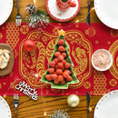 Happy Chinese 2025 New Year Linen Table Runner New Year Decorations China Spring Festival Table Runners Holiday Home Party Decor
