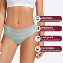 Menstrual Panties for Women Cotton Abundant Flow Period Underwear Washable Menstrual Period Panties for Menstruation Girl Lace