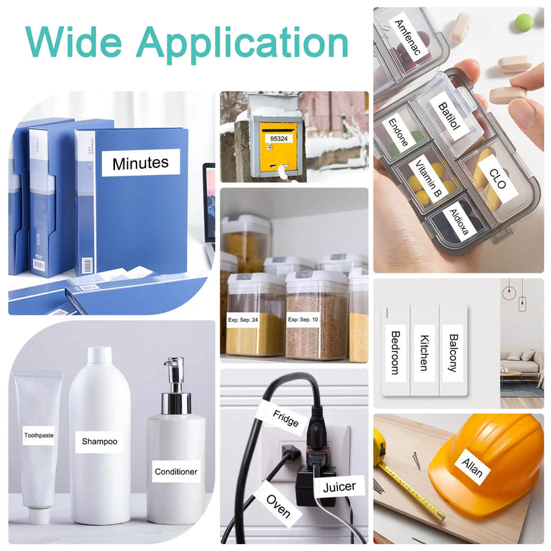 1PK-10PK Label 18mm Black on White Ribbon Replacement for Brother TZ 241 TZE 241 Label Tape for Brother P-touch Labeling Machine