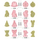 Mehrere Sets DIY Tortendekorationswerkzeuge Weihnachtsplätzchenausstecher Cartoon-Keksausstecher DIY Fondantform Backwerkzeuge für die Küche