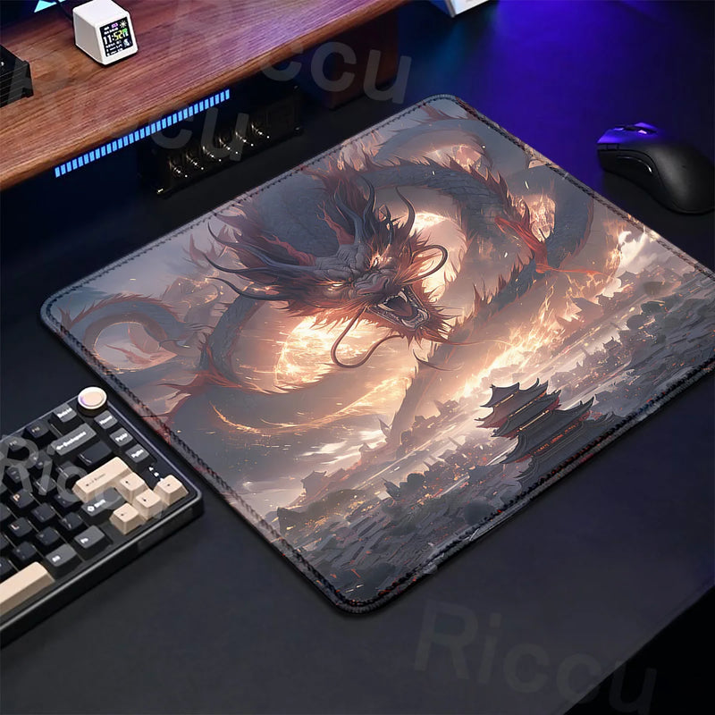 45X40cm Anime Mouse Pad Speed Control E-sport Dragon Gaming Laptops Small Size Keyboard Mat XS Rubber Portable Gamer Deskmat DIY