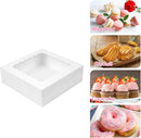 Multi pcs Cookie Boxes with Window White Treat Boxes Pie Boxes Pastry Boxes for Donuts, Chocolate Strawberries Birthday Party
