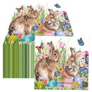 20pcs Easter Bunny Paper Napkins Disposable Napkins Easter Theme Birthday Party Dessert Napkins Spring Easter Party Decorations