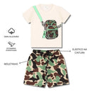 Assorted Kit 8 Pieces Boy's Clothes 4 T-Shirts + 4 Bermuda-Kit with 4 Sets Baby Boy's Clothes Summer