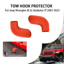 2er-Pack für Jeep Wrangler JK JL Gladiator JT 2007-2023+ vordere Stoßstangenhaken-Abdeckungen Anhängerkupplungsschutz Auto Zubehör Neu