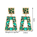 Modische hohle Ohrhänger aus Metall mit Kristall in geometrischem Design für Damen – Trend 2022, Boho-Luxus-Design, Pendientes, Vintage-Partyschmuck