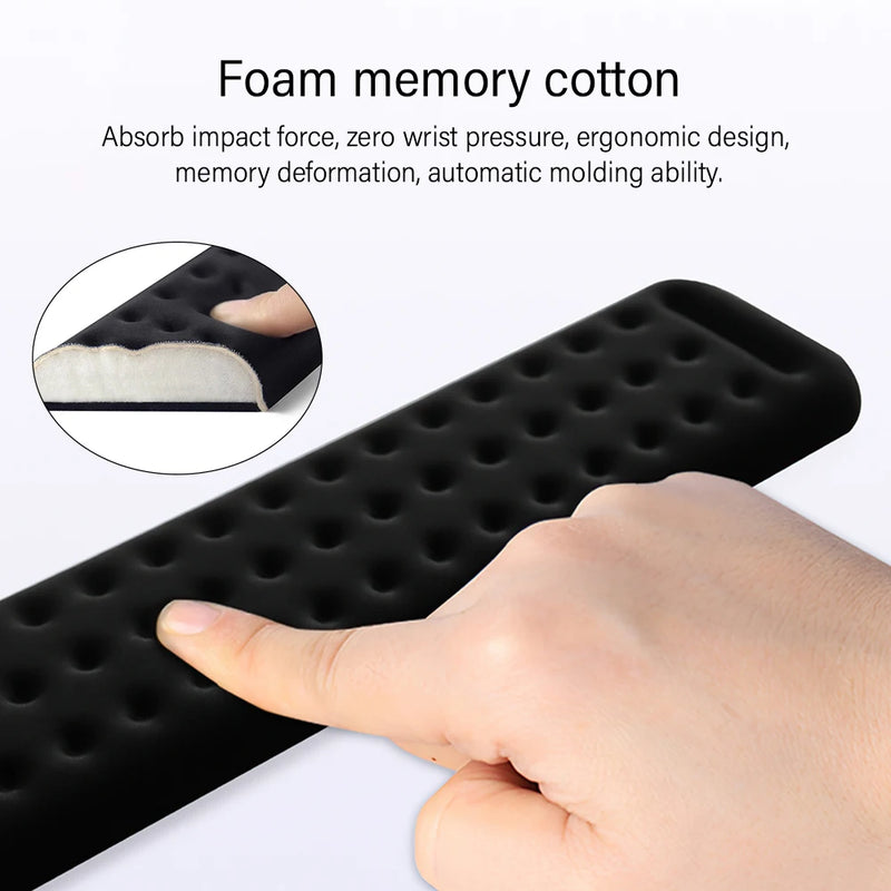 Keyboard and Mouse Pad Wrist Rest Ergonomic Memory Foam Hand Palm Rest Support for Typing and Gaming Wrist Pain Relief