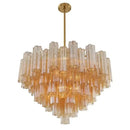 The Amber Orbit | Tiered Glass Chandelier with E14 Sockets