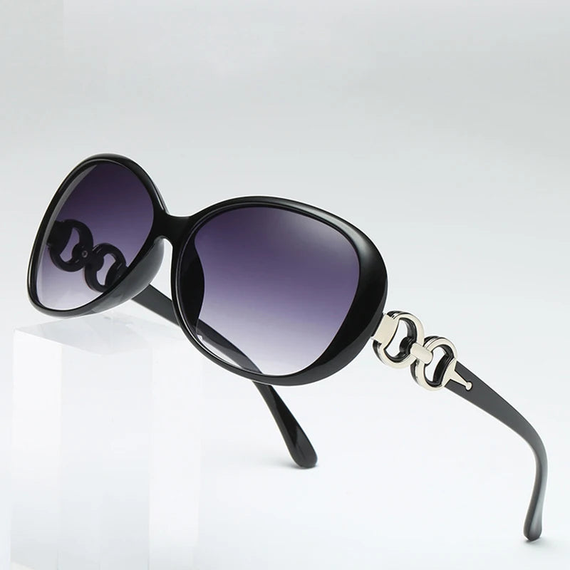 Sunglasses Ladies Anti-Ultraviolet Jade Crystal Texture Sunglasses Gradient Black Outdoor Sunglasses Oculos Sol Feminino