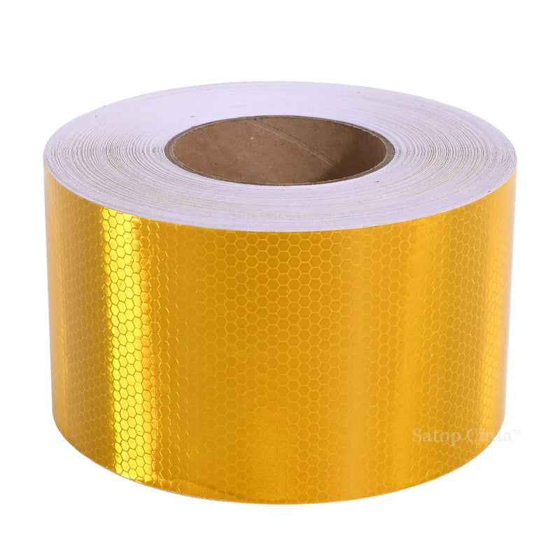 10cm*5M PVC Lattice Reflective Car Sticker White Red Orange Yellow Strong Adhesive Retro Reflectors Tape High Conspicuity Strips