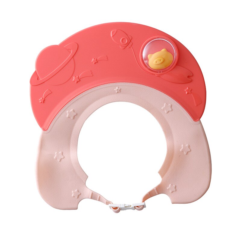 Children Shampoo Cap Baby Soft Cartoon Bath Visor Hat Adjustable Baby Shower Protect Eye Water-proof Hair Shield Cap for Infant