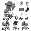 Kinderwagen 3 in 1, vierrädriger Kinderwagen, 2 in 1 Babyauto, leichte Kinderwagen, Multifunktionskinderwagen, Kinderwagen, Poussette