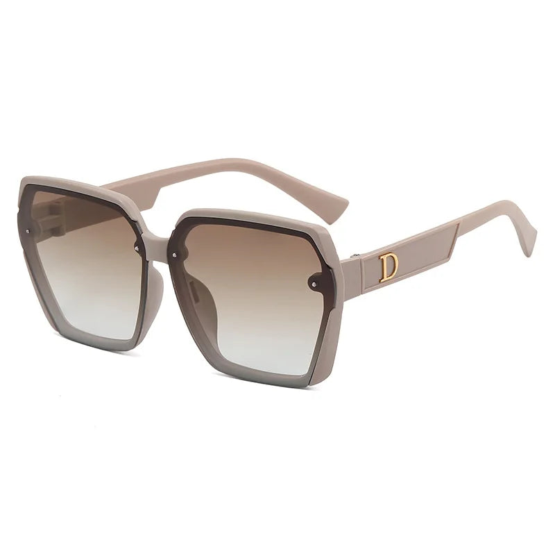 Letter D Square Frame Sunglasses For Women Men Brand Luxury Design Driving Popular Big Sun Glasses Unisex Eyewear Shades 2023