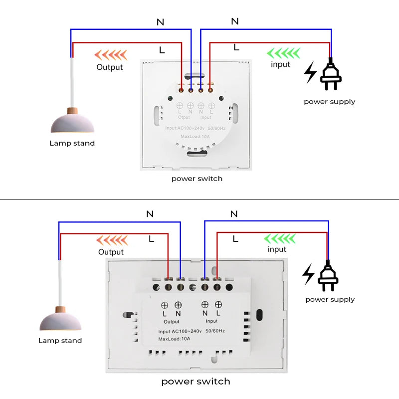 110V 220V 10A Smart Wall Light Switch Hand Sweep Sensor Glass Screen Panel without Touch EU US IR Infrared Lights Sensor Switch