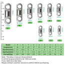 DNDYUJU 3-6pcs Solid Swivels for Fishing Ring Column Rotating Bearing Swivels Fishing Hooks Lures Connector Fishing Accessories