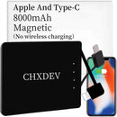 Super Slim Power Bank For iPhone 8000mAh Ultra Thin Charger , Portable Mini External Phone Battery Phone Power Backup In Wallet
