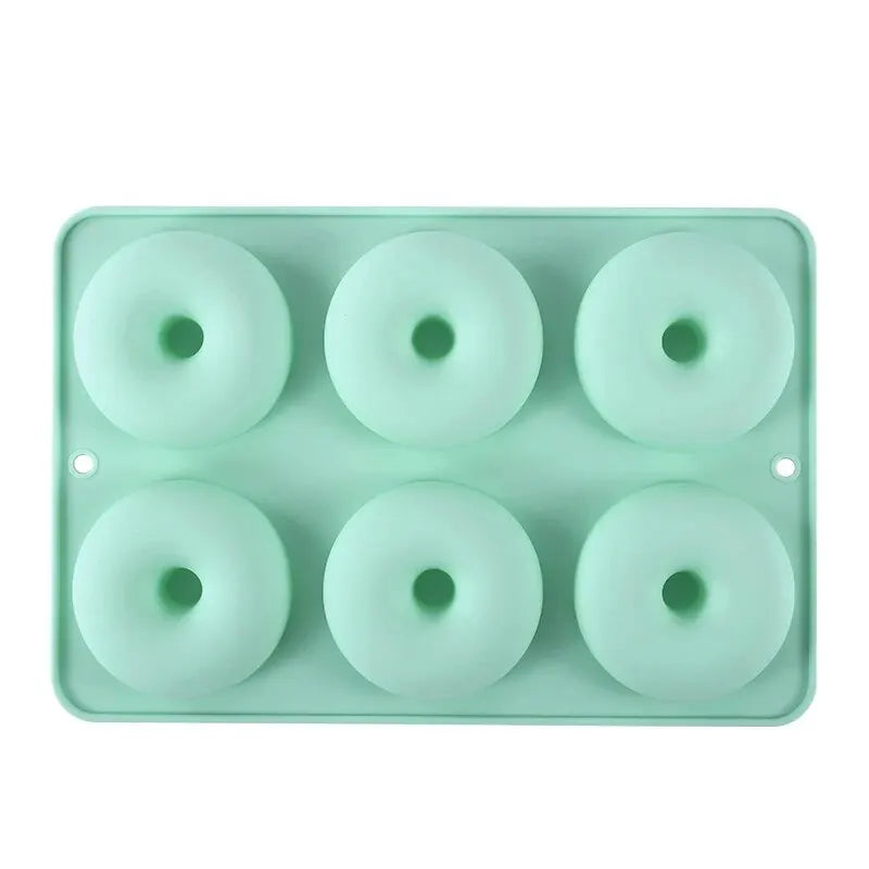 1pc Durable Silicone Donut Pan - Non-Stick, Easy Clean, BPA Free, Perfect for Cake, Biscuit, Bagels, Muffins, and More!