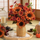 4PCS Mixed Artificial Flowers Bouquet: Sunflower & Peony for Home, Wedding, Party Decor, Valentine's New Year Decoration