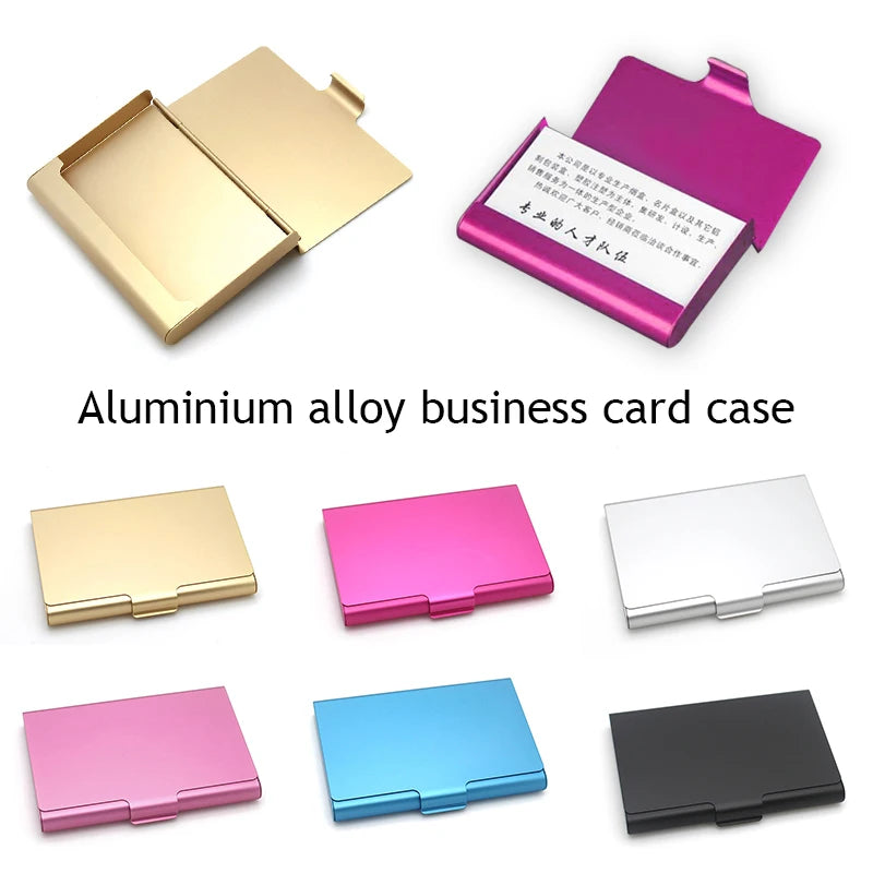 Creative Thickness Stainless Steel Business Card Case Aluminum Alloy Holder Metal Box Cover Credit Men Business Metal Wallet