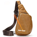 WESTAL Men's Shoulder Bag Men's Genuine Leather Chest Pack Man Sling Messenger Bags Belt Small Crossbody Bags Side Bags for Men