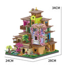 7080PCS Magisches Schloss Sakura Haus Bausteine Stadtmodell mit LED-Lichtern Mini-Ziegelspielzeug Weihnachtsgeschenke für Kinder