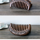 Pocket Wooden Comb Natural Black Gold Sandalwood Super Wide Tooth Wood Combs No Static Lice Beard Comb Hair Styling