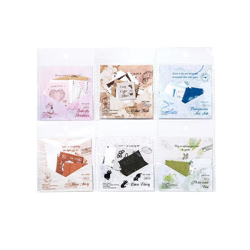 20pcs/lot Kawaii Stationery Stickers Interpaper Stamps DIY Junk Journal Paper stickers Planner Decorative Mobile stickers