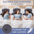 Ergonomic Butterfly Memory Foam Pillow Cooling Ice Silk Contour Cervical Support Pillow Orthopedic Neck Pain Relief Massage Bed Pillow Deep Sleep