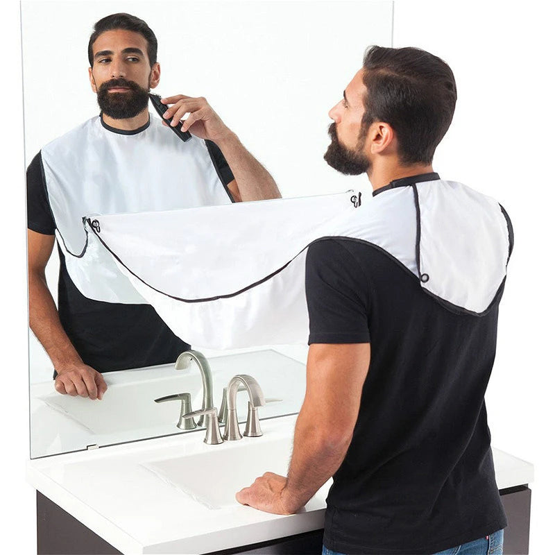 Shaving Apron Beard Catcher for Shaving and Trimming Haircut  Waterproof Non-Slip Beard Combing Cloth with 4 Suction Cups