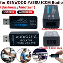 USB2RIG Radio Sound Adapter Support PTT with VOX Control USB Sound Card Connector Adapter TTL/232 Level for KENWOOD YAESU ICOM