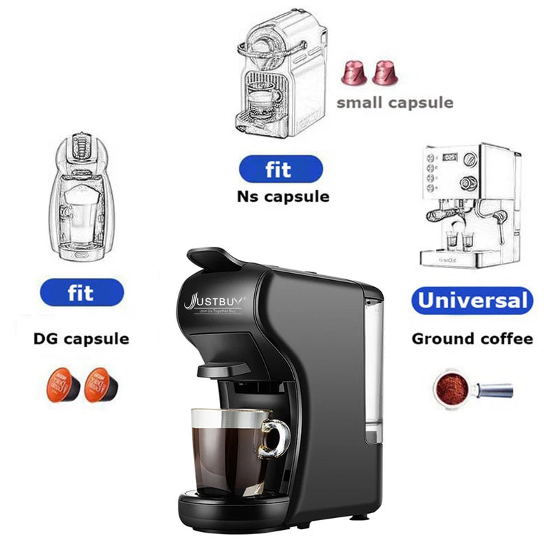 Euro Espresso Capsule Coffee Machine Make 1600W 19 Bar 3in1 Multiple Cafetera  Pod Coffee Maker Dolce Milk&Nxpresso &Powder