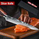 Japanese Kitchen Knives German Stainless Steel 8 Inch Slicing Knife Sharp Razor Carving Knife Sushi Knife for Birthday Gift