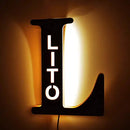 Custom Letters LED Night Light Wooden Engraved Name Home Decor Wedding Birthday Party Christmas New Year Decoration Lover's Gift