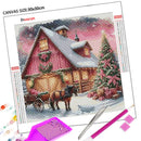 Huacan New Arrivals Diamond Mosaic Christmas House Tree 5D Full Drill Diamond Painting Art Winter Landscape Rhinestone Pictures
