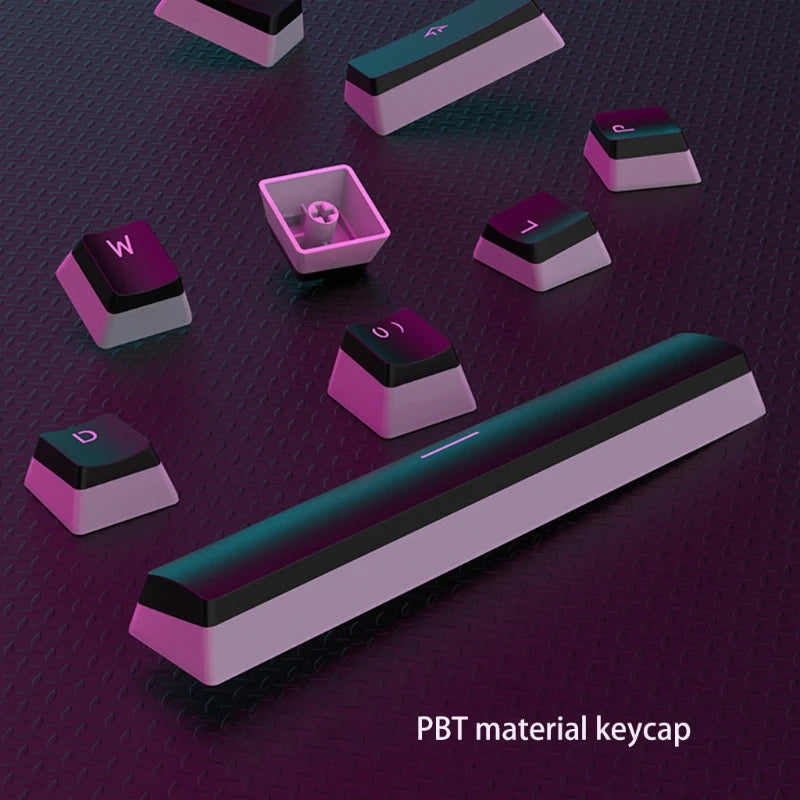 108 Keys Pudding Keycaps OEM Profile Double Shot PBT Backlight Keycaps for Mechanical Gaming Keyboard Cherry Mx Switch