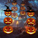 Halloween Ghost Face Pumpkin Door Hanging Bat Witch Hat Door Sign Pendant Ghost Festival Scene Layout Halloween Party Decor