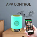 Muslim Arabic Koran Azan Clock Islam Night Light Wireless Bluetooth Speaker Quran Portable Bright Lamp Arab Islamic Holy Ramadan