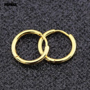 POPMAX Men��s Hoops Stainless Steel Round Circle Earrings For Women Man Gold Silver Color Not Fade Ear Rings Male Jewelry 2Pcs