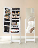 SONGMICS Schmuckschrank Spiegelschrank stehend 2 Organizer, abschließbar