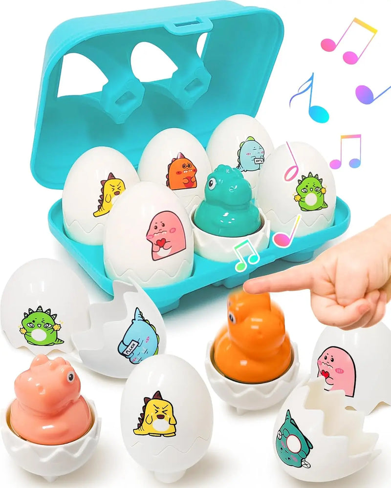 Montessori 3D Eggs Puzzle Toddler Learning Education Math Toys Kids Shape Match Smart Game Easter Gifts for 1 2 3 Year Old