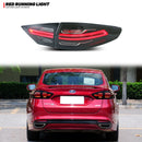 LED Tail Lights for Ford Fusion Mondeo 2013-2016 Dynamic Animation Sequential Turn Signal Black Rear Lamps Assembly