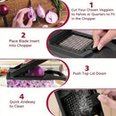 [Black Vegetable Slicer] 16-In-1 Multi-Functional Vegetable Chopper, Professional Onion Dicer, Kitchen Food Slicer And Dicer With 8 Replaceable Blades & Storage Container, Ideal Gift For Kitchen Lovers
