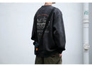 2025 Spring Mens Loose Fit Round Neck Hoodie Big Size Oversized Streetwear Hip Hop Retro American Casual Pullover Trendy Print
