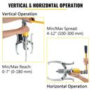SucceBuy 15T Hydraulic Gear Puller Adjustable 3 Jaws Wheel Bearing Puller Separator Drawing Machine Wheel Bearing Removal Tool
