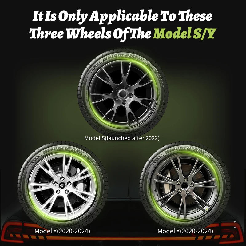 4PCS Hubcap Design for Tesla Model S（2022-2024）/Model Y （2020-2024）19 Inch Wheel Cover Performance Full Rim Hub Cover Accessorie